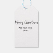 Elegante frohe Weihnachten fügen Text modern einfa Geschenkanhänger (Rückseite)