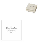 Elegante frohe Weihnachten fügen Text modern einfa Gummistempel (Stempel)
