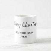 Elegante frohe Weihnachten fügen Text modern einfa Kaffeetasse (Mittel)