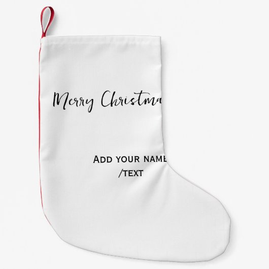 Elegante frohe Weihnachten fügen Text modern einfa Kleiner Weihnachtsstrumpf (Vorderseite)