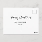 Elegante frohe Weihnachten fügen Text modern einfa Postkarte (Rückseite)