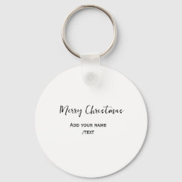 Elegante frohe Weihnachten fügen Text modern einfa Schlüsselanhänger
