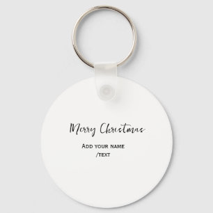 Elegante frohe Weihnachten fügen Text modern einfa Schlüsselanhänger