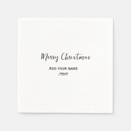 Elegante frohe Weihnachten fügen Text modern einfa Serviette