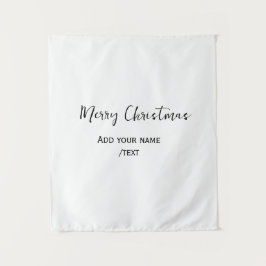 Elegante frohe Weihnachten fügen Text modern einfa Wandteppich