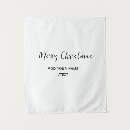 Elegante frohe Weihnachten fügen Text modern einfa Wandteppich (Vorderseite)