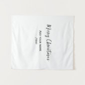 Elegante frohe Weihnachten fügen Text modern einfa Wandteppich (Vorderseite (Horizontal))