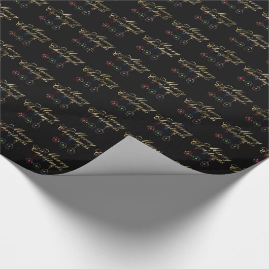 Elegante Frohe Weihnachten Geschenkpapier (Ecke)