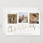 Elegante Frohe Weihnachten Imitate Gold 3 Foto (Vorderseite)