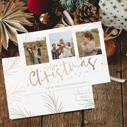 Elegante Frohe Weihnachten Imitate Gold 3 Foto