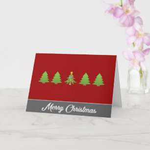 Elegante frohe Weihnachten mit Weihnachtsbäumen Karte