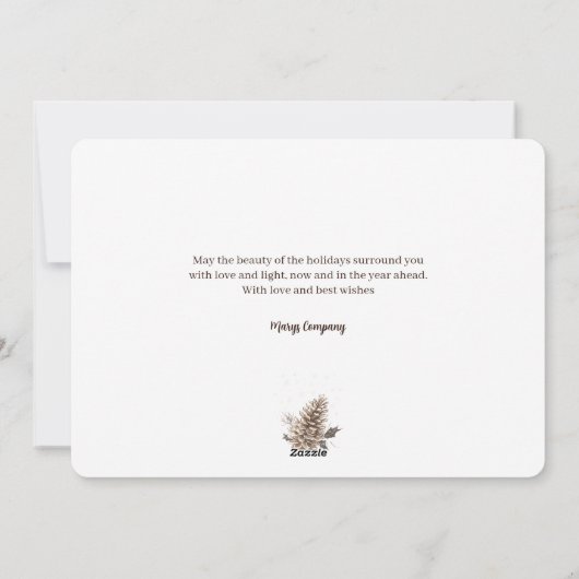 Elegante Frohe Weihnachten Pinecones (Rückseite)