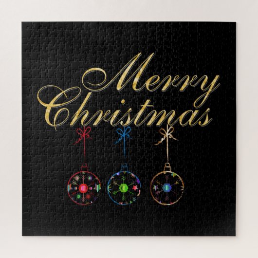 Elegante Frohe Weihnachten Puzzle (Vertikal)