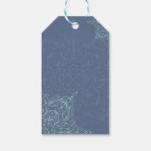 Elegante "Frohe Weihnachten" Snowflake Geschenkmar Geschenkanhänger (Rückseite)