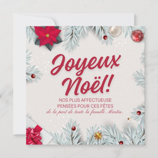 Elegante Frohe Weihnachten Weihnachtskarte Einladu Einladung (Vorderseite)