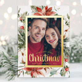 Elegante Frohe Weihnachts-Goldgräberkarte Folien Feiertagskarte