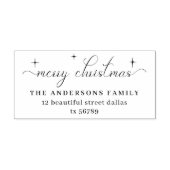 Elegante frohe Weihnachtsfamilie Rücksendeadresse Permastempel (Design)
