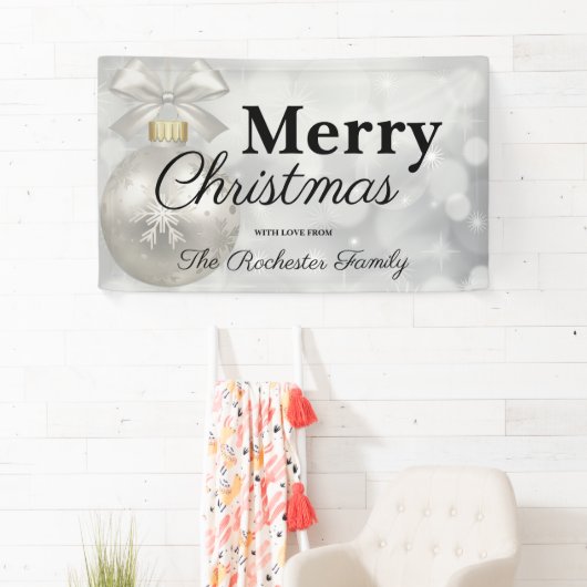 Elegante Frohe Weihnachtsfeier Willkommen Banner (Insitu)