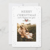 Elegante Frohe Weihnachtsfoto Collage Snowflake  Feiertagskarte (Vorderseite)