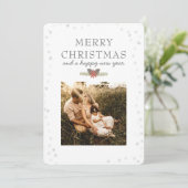 Elegante Frohe Weihnachtsfoto Collage Snowflake  Feiertagskarte (Stehend Vorderseite)