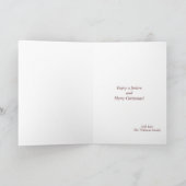 Elegante Frohe Weihnachtsgrüßkarte Feiertagskarte (Innenseite)