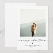 Elegante Frohe Weihnachtskarte Feiertagskarte (Vorne/Hinten)