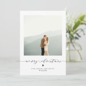 Elegante Frohe Weihnachtskarte Feiertagskarte (Stehend Vorderseite)