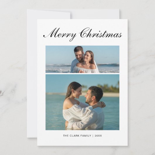 Elegante Frohe Weihnachtskarte Feiertagskarte (Vorderseite)