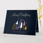 Elegante Frohe Weihnachtskarte mit Botschaft Karte (Gelbe Blume)