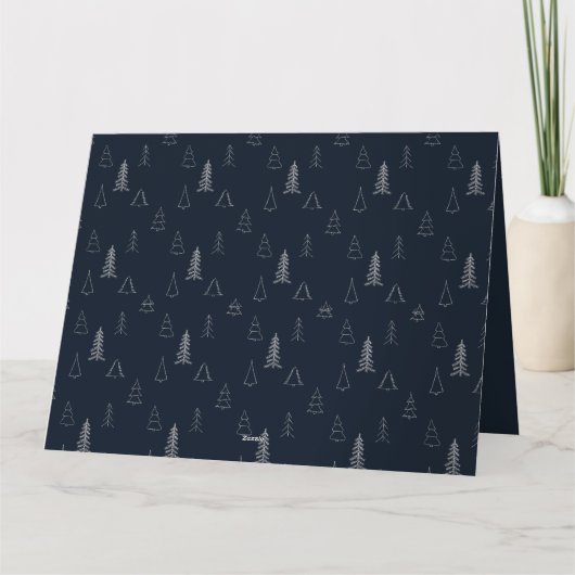 Elegante Frohe Weihnachtskarte mit Botschaft Karte (Rückseite)