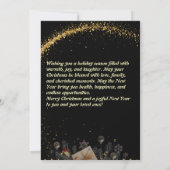 Elegante Frohe Weihnachtskarte mit familiärem Foto Einladung (Rückseite)