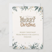 Elegante Frohe Weihnachtskarte mit festlichem Foli Einladung (Vorderseite)