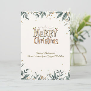 Elegante Frohe Weihnachtskarte mit festlichem Foli Einladung