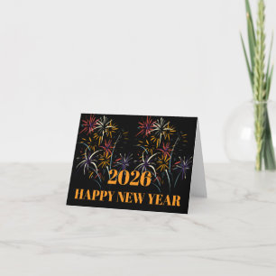 Elegante Frohes Neujahr 2026 Karte