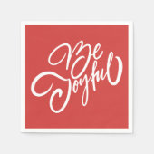 Elegante, fröhliche Urlaubsgestaltung Serviette (Vorderseite)