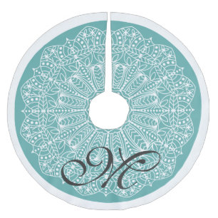 Elegante Frontier Country Style Weiße Imitate Spit Polyester Weihnachtsbaumdecke