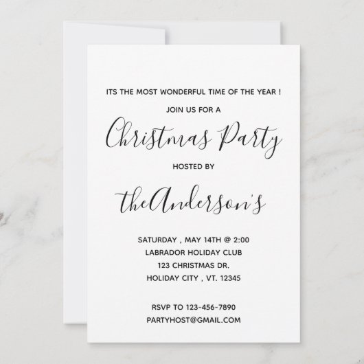 Elegante Frory Christmas Dog Holiday Party Einladung (Rückseite)