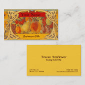 Elegante Frucht-Aufkleber-Entwurfs-Visitenkarten Visitenkarte (Vorne/Hinten)