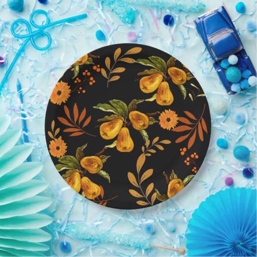 Elegante Frucht- und Berry-Fall/Erntedank-Platte Pappteller (Party)