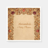 Elegante Frucht- und Foliage Babydusche Serviette (Vorderseite)