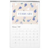 Elegante Fruchtmuster Kalender (Feb 2027)