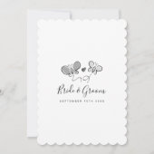 Elegante Frühjahrs-Thema Hochzeit Einladung (Rückseite)