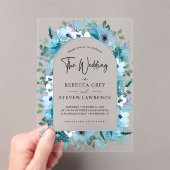 Elegante Frühjahrsheirat mit blühenden Blumen Acryleinladungen (Insitu (Handheld))