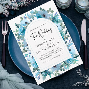Elegante Frühjahrsheirat mit blühenden Blumen Einladung