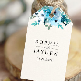 Elegante Frühjahrsheirat mit blühenden Blumen Geschenkanhänger