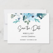 Elegante Frühjahrsheirat mit blühenden Blumen Save The Date (Vorderseite)