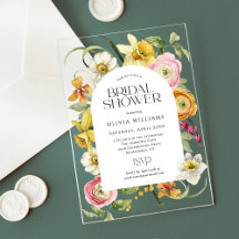 Elegante Frühlings-Aquarell-Blumen-Brautparty