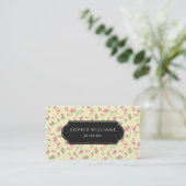 Elegante Frühlings-Blumen Visitenkarte (Stehend Vorderseite)