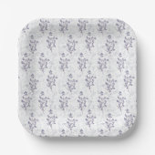 Elegante Frühlings-Blumenparty-Teller Pappteller (Vorderseite)