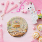 Elegante Frühlings-Teeparty Pappteller (Party)
